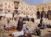 Ludwig Deutsch El Azhar Arab University of Cairo oil painting